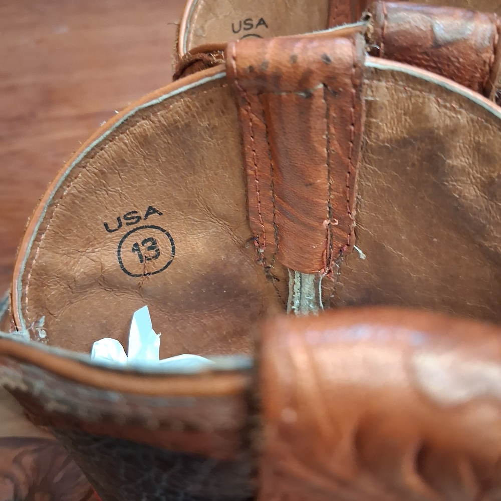Kids Western Cowboy Boots - Brown, Red, Blue - Picture 5 of 6